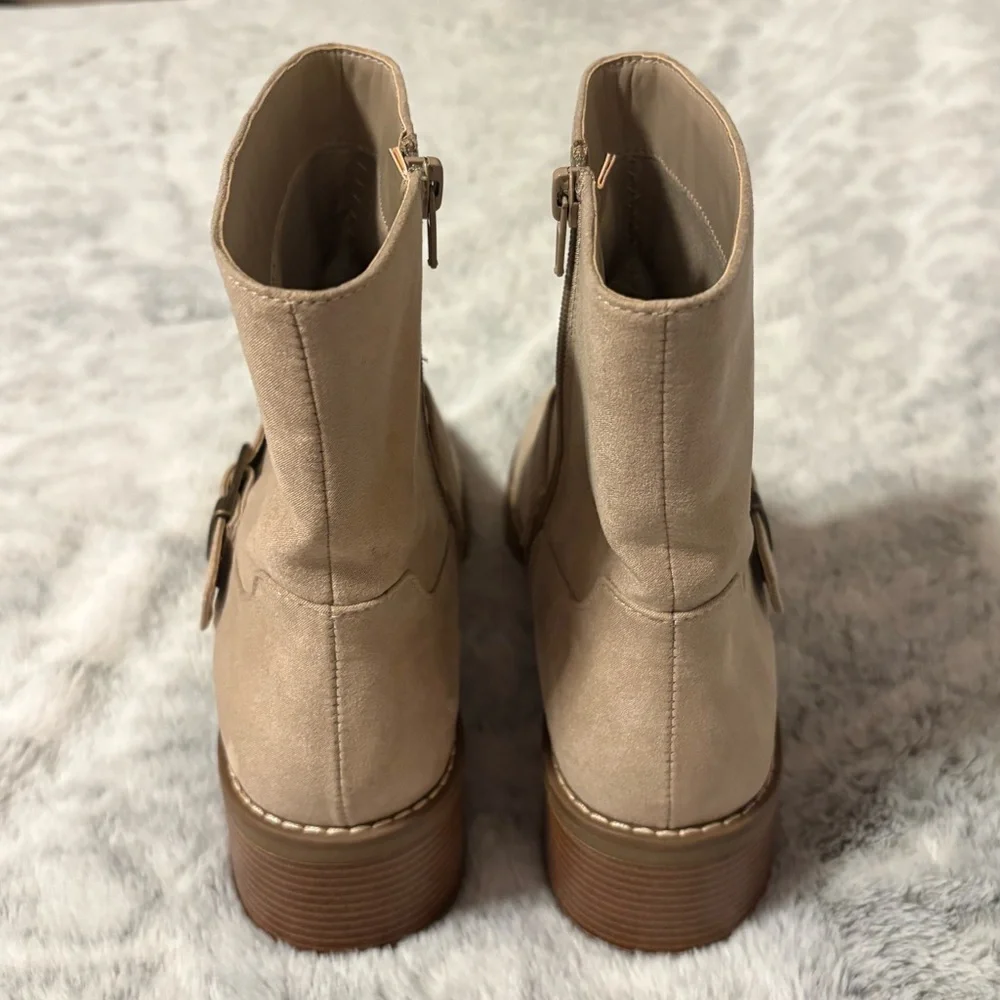 Kensie Suede Tan Booties - Picture 3 of 4